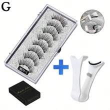 3D Natural Magnetic Eyelashes, With 5 Magnetic Eyelashes, Shipping Box, Handmade Eyelashes, Fake Gift, Reusable Holder, Drop Magne T6N2