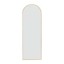 Gold 71x23.6 Inch Metal Arch Stand Full Length Mirror - 金色+鋁合金+MDF+玻璃 - 查看 1