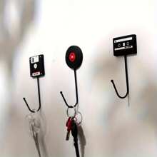 3pcs Retro Industrial Style Office Hooks - No Drilling Required, Easy To Install, Multi-Purpose For Headphones, Clothes, Backpacks, Etc. - Strong Adhesive, Rust-Proof PVC Home Bathroom Decor Bathroom Organizer Summer