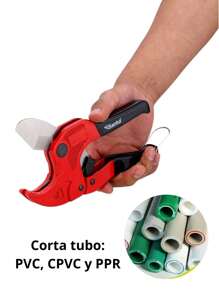 Plastic Pipe Cutter 1 5/8" Opening Cuts PVC, CPVC And PPR - 紅色 - 查看 4