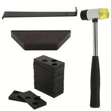Kit de herramientas de instalación de pisos, incluye bloque de golpeteo, mazo de goma y martillo - Colocar - Ver 6