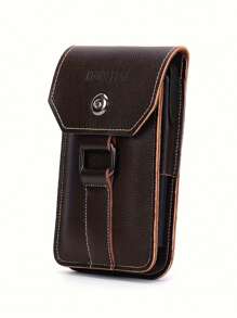 1pc Men's Simple Fashion Waist Bag, Leather Belt Hanging Fanny Pack, Pouch For Mobile Phone, Ideal For Walking, Cycling, And Gym Workouts - Multicolor - View 3