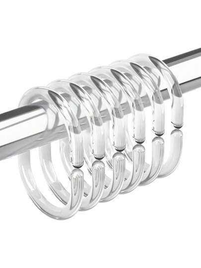 12/24 Pcs Clear Plastic Shower Curtain Rings, C-Shaped Hooks For Bathroom Curtains, Durable And Rustproof Shower Curtain Hooks For Easy Glide, Bathroom Essentials Mother's Day Flowers, Personalized Gifts For Mom, Last Minute Gifts, Mother's Day Ideas, Mothering Sunday Gifts, Handmade Cards For Mum, Best Mother's Day Gifts Under $50 Home Bathroom Decor Fall Decor Bathroom Accessories Back To School