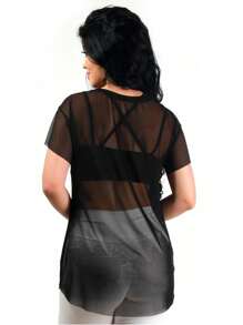 KIT 2 Tulle Fitness Gym Tops 10736 - Màu be - Xem 3