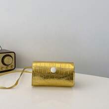 Girls' Solid Stone Pattern Shoulder Bag Crossbody Mini Purse - A - View 9