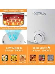 1 pieza de olla eléctrica multifuncional de 3L y 1000W con control de potencia ajustable, wok eléctrico antiadherente, tapa de vidrio templado, apta para shabu-shabu, salteados, olla caliente. Batería de cocina multifuncional - Tipo de Enchufe B USA (110-127V) - Ver 7