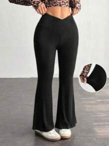 SPORTS LEGGINGS WITH BELT FOR WOMEN - Pink - View 1