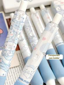sanrio1 no use One Piece 1pc/6pcs Random Blue Jade Jade Dog Press Pen, Black Ink, Transparent Pen Clip, Highly Attractive Brush Quick Drying, 0.5mm, Various Colors And Designs, Creative High Quality Student Stationery, Office Supplies, Suitable For Gifts, Boyfriend, Girlfriend, Family Members, Teachers, Party Gifts, Birthday Gifts, The Best Choice For Friends To Give Gifts, Valentine's Day,Back To School