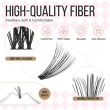 280PCS LASHVIEW 30D DIY Eyelash Extension Kit, Cluster Eyelash Extensions, Individual Lashes Kit,Individual Lashes With Glue And Tweezers
