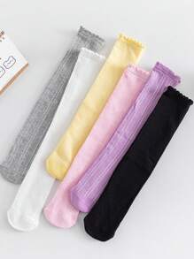 2pcs/Pack Girls Gray Mesh Spring/Summer Mosquito Repellent Over-The-Knee Crew Socks - Light Grey - View 11