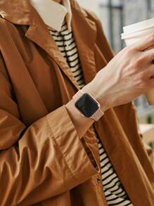 Leopard Floral Engraved Band Compatible With Apple Watch Band 49mm 45mm 44mm 42mm 41mm 40mm 38mm 46mm, Cheetah Waterproof Sport Silicone Wristbands Replacement Strap Compatible With IWatch Series 11 10 9 8 7 6 5 4 3 2 1 SE For Women - Milk Tea - View 5