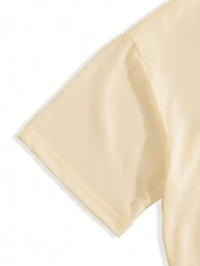 宽松休闲复古花卉花园爱好者图案 T 恤，适合夏季海滩装，女士纯色圆领短袖简约衬衫，日常休闲