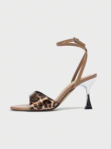 Sandales à talons hauts pour femmes, mode et élégantes pour soirées, boîtes de nuit, événements extérieurs, décoration plate, bout arrondi, bride à la cheville, sensuel, couleur champagne, pour le printemps/été