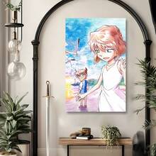 Framed   Popular Anime Fan Collection Posters Popular Vintage Canvas Wall Art Abstract Art Canvas Holiday Printed Gifts Bedroom Office Living Room Cafe Wall Decoration   Birthday Party Decor, Mother's Day New Year Easter Gift,   Home Living Room Office Wall Decor, Perfect Gift And Wall Decoration - Framed - View 3