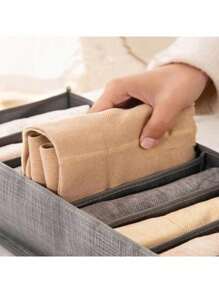 1 Pieza Organizador de ropa para armario, Organizador de armario portátil con compartimentos, Caja de almacenamiento individual, Organizador de cajones de armario plegable para ropa interior, calcetines, bufandas, leggings, camisetas, jeans