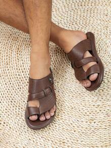 男士阿拉伯风格正装凉鞋 - 咖啡棕 - 查看 5
