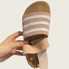 Adidas ADILETTE ANKLE WRAP W 条纹休闲系带沙滩凉鞋 - 粉色 - 查看 7