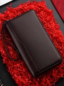 1 szt. Długi zamek błyskawiczny Duża pojemność Wieloslotowa torba kopertówka biznesowa Litchi Pattern, odpowiednia dla nastolatków Lato Casual Outdoor Sport lub wakacje Podróże lub prezenty na ukończenie szkoły lub akcesoria do sukienek urodzinowych