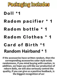 逼真的 50 厘米重生睡着婴儿娃娃，具有 3D 绘画皮肤和可见静脉，20 英寸柔软乙烯基新生婴儿，布质身体可爱装扮玩具（部分零件随机，包括奶嘴、发饰、奶瓶、尿布和衣服套装）