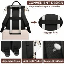 Backpack For Women Work Bags: 15.6 Inch Laptop Backpack Purse Waterproof Backpacks With USB Charger College Bookbag Casual Business Computer Backpack For Travel Nurse Teacher, School Backpack - Multicolor - View 4
