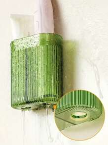 1 pieza Soporte moderno para cepillo de dientes y pasta dental montado en la pared sin perforación, canasta de almacenamiento para cepillo de dientes eléctrico, canasta de almacenamiento de baño, estante colgante para pasta de dientes, caja de almacenamiento montada en la pared, organizador de espacio para el baño, caja de almacenamiento para organización del hogar
