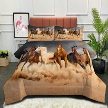 Juego de edredón de niña Kawaii tamaño individual/doble, juegos de ropa de cama para niñas con decoración mágica y cosmética de color rosa para decoración de habitación de niñas - Caqui - Ver 2