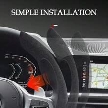 Universal Steering Wheel Cover 38cm 15inch Suede Steer Wheel Booster Cover For Car Anti-Skid Protector Accessories - Yellow - View 7