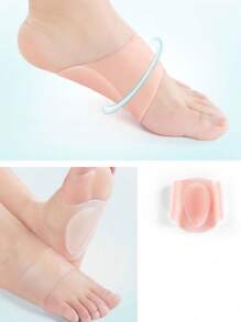 2 件足弓支撑硅胶绷带软硅胶半鞋垫，适用于休闲鞋、运动鞋、高跟鞋