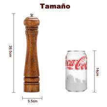 ANTSAY Pepper Grinder, Pepper Mill, Refillable Pepper Grinder, Solid With Strong Adjustable Ceramic Grinders, 10 Inch - Brown - View 7