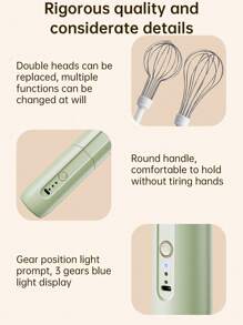 1个无线充电家用搅拌机折叠式电动多功能手持打蛋器 - 彩色 - 查看 7