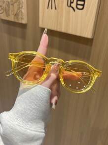 1 Stück/2 Stück/3 Stück/4 Stück Damen Mode Brillen 2025 Neu Rund Multi-Farben Mode Brillen geeignet für Ausflüge, Reisen, Vintage Stil, Musikfestivals, vielseitig einsetzbar für Sommerurlaub am Strand, Outdoor, Reisen