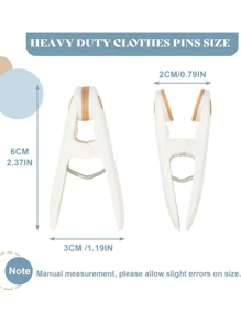 24pcs Plastic Clothes Clips, Sturdy And Durable, Suitable For Laundry, 2.36 Inch Clothespins, Seamless Design, Windproof Clips, Can Be Used To Hang Clothes, Socks, Towels, Snacks, Etc. - Multicolor - View 6