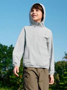 Balabala Kids' Sun Protection Jacket, 2025 Summer Lightweight & Breathable - Light Gray - View 1