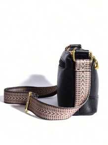 Brand Luxury Women's Crossbody Bag, Soft Leather Handbag, Designer Fashion Women's Shoulder Bag, Crossbody Bag - Black - View 5