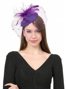 YBYR Fascinators Hats 20s 50s Hat Pillbox Hat The Jockey Club Tea Party Headwear With Veil For Girls And Women Halloween