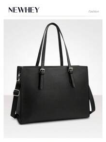 NEWHEY 女士笔记本电脑包防水轻质皮革 15.6 英寸电脑手提包商务办公公文包大容量手提包单肩包专业办公工作包 - 彩色 - 查看 2