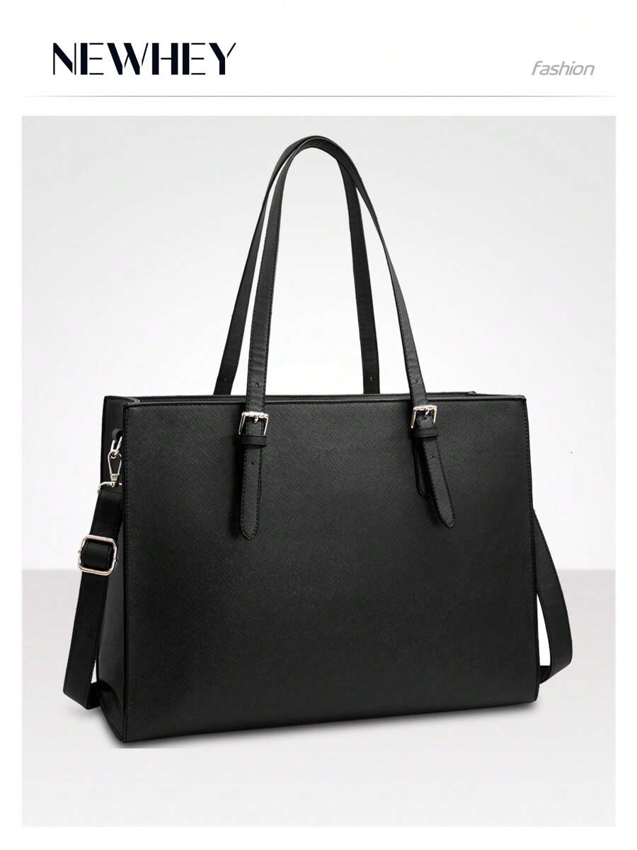 NEWHEY 女士笔记本电脑包防水轻质皮革 15.6 英寸电脑手提包商务办公公文包大容量手提包单肩包专业办公工作包