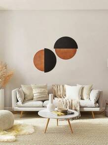 Wall Decor Living Room, Wood Wall Art Interior Modern Vintage Home Decor, Ideal For Bedroom Dining Room, Set Of Two Pieces - 白色 - 查看 3