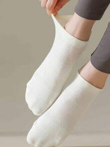 4 Pairs Women Yoga Socks With Non-Slip Grip, Suitable For Pilates, Pure Ballet, Dance, Barefoot Exercises, Toeless Non-Slip Socks, Elastic Sports Socks - Multicolor - View 5