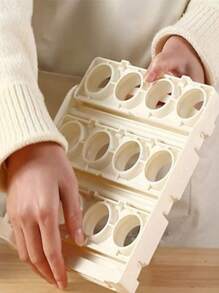 Foldable Kitchen Egg Storage Rack Organizer For 24 Eggs, Multifunctional Plastic