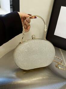 Tas Pernikahan Mewah Elegan, Tas Clutch Berkilau Unik untuk Pengantin, Tas Bahu/Selempang untuk Pesta/Perjamuan - Multiwarna-1 - View 2