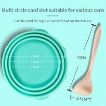 Portable Silicone Dog Cat Canned Lid 2-In-1Food Sealer Spoon Pet Cover Storage Fresh-Keeping Lids Bowl Dog Accessories