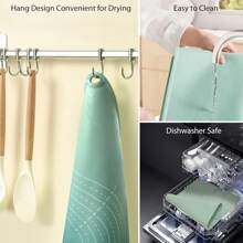 1 件 40*50 厘米硅胶烘焙垫，超大尺寸不粘烘焙垫，高边设计，硅胶面团擀面垫，适用于制作食物、马卡龙，多功能垫，台面垫，餐厅厨房餐垫 - 彩色 - 查看 4