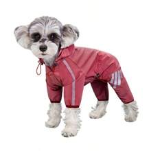 Dog Raincoat Reflective Waterproof Pet Clothes For Chihuahua Maltese Rain Coat Small Medium Dogs Jumpsuit Raincoat Dogs Overalls - Pink - View 6