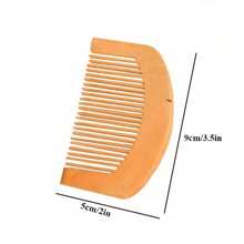 Compact Pocket Hair Brush, Wooden Massage Scalp Comb, Portable