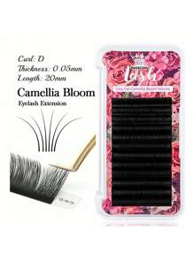 12盒 MASSCAKU 3D 蓬松即开型仿貂毛假睫毛，8-20毫米混合长度，哑光黑色睫毛簇，睫毛扇，单根假睫毛，假睫毛 - D - 查看 30