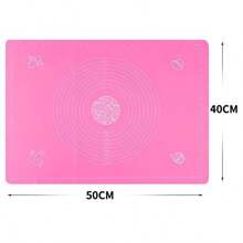 1 件 40*50 厘米硅胶烘焙垫，超大尺寸不粘烘焙垫，高边设计，硅胶面团擀面垫，适用于制作食物、马卡龙，多功能垫，台面垫，餐厅厨房餐垫 - 彩色 - 查看 12