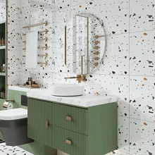 NetHong 10 Pack Self-Adhesive Marble Tiles Sticker Stick Wall Panels On Kitchen Bathroom Bedroom Room Decor