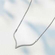 一条美人鱼铜镶锆石节日礼仪女孩百搭法式精致日常休闲优雅时尚女士项链 - 人魚姬頸鍊 - 查看 5