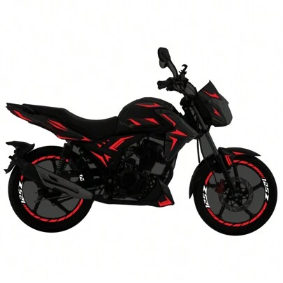 Kit Stickers 125z,Kit stickers reflejante para tapas y rines  de moto 125z